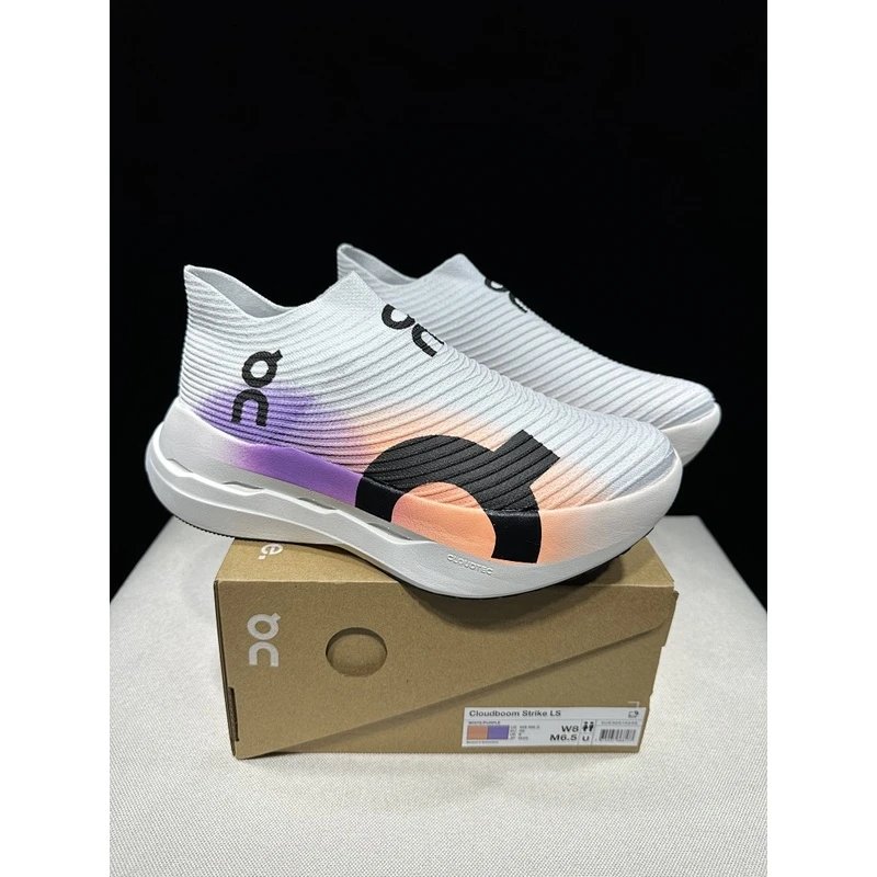 On Cloudboom Strike LS White Purple - Style 1