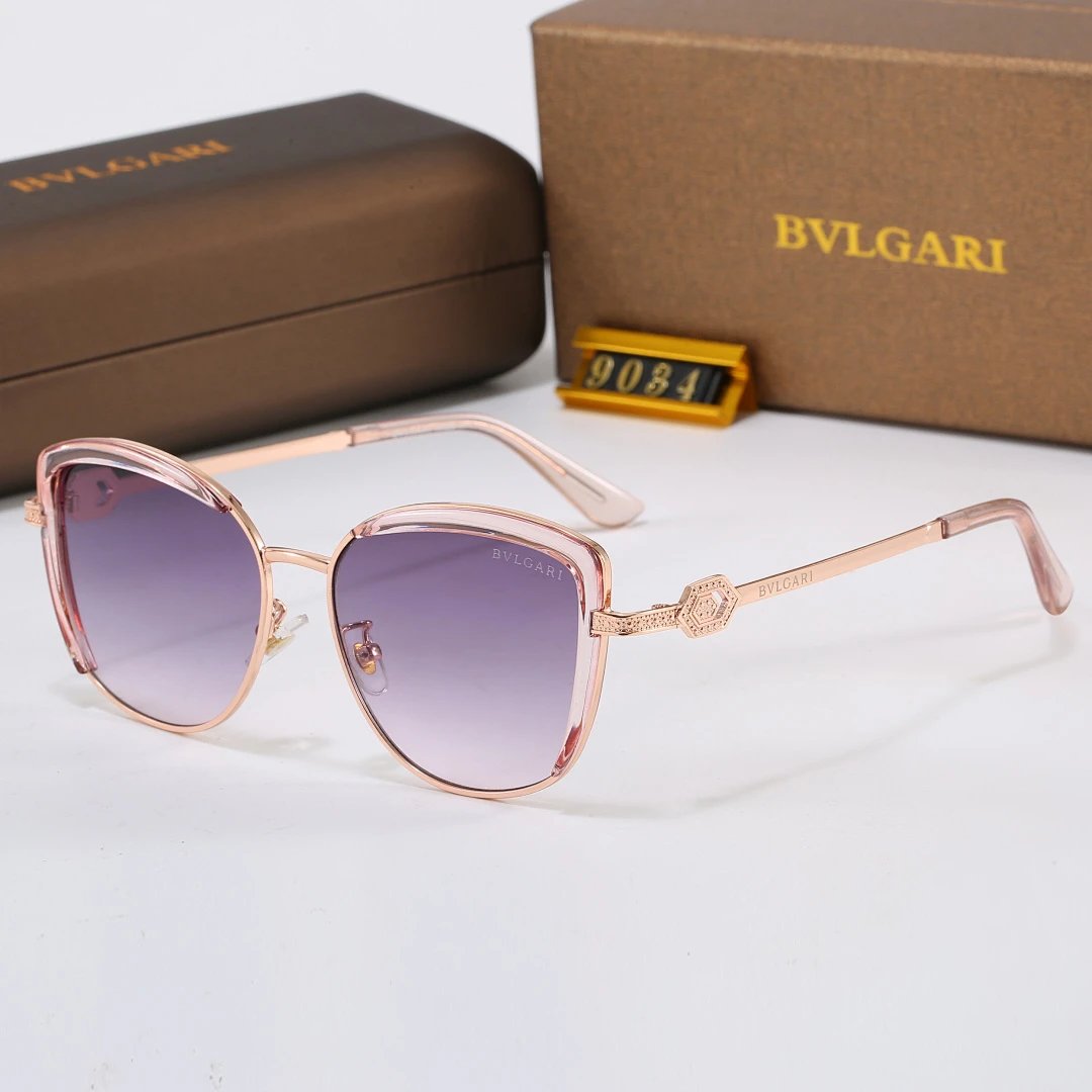 Bvlgari Brown Tinted Lens Square Sunglasses, Polished Frame Style 20