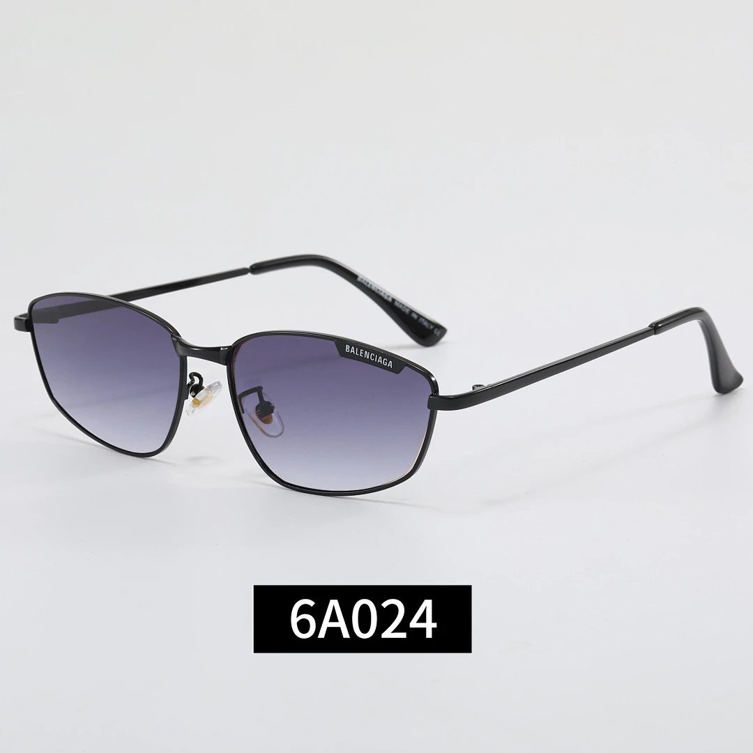 Balenciaga Gray Tinted Lens Square Sunglasses, Polished Frame Style 27