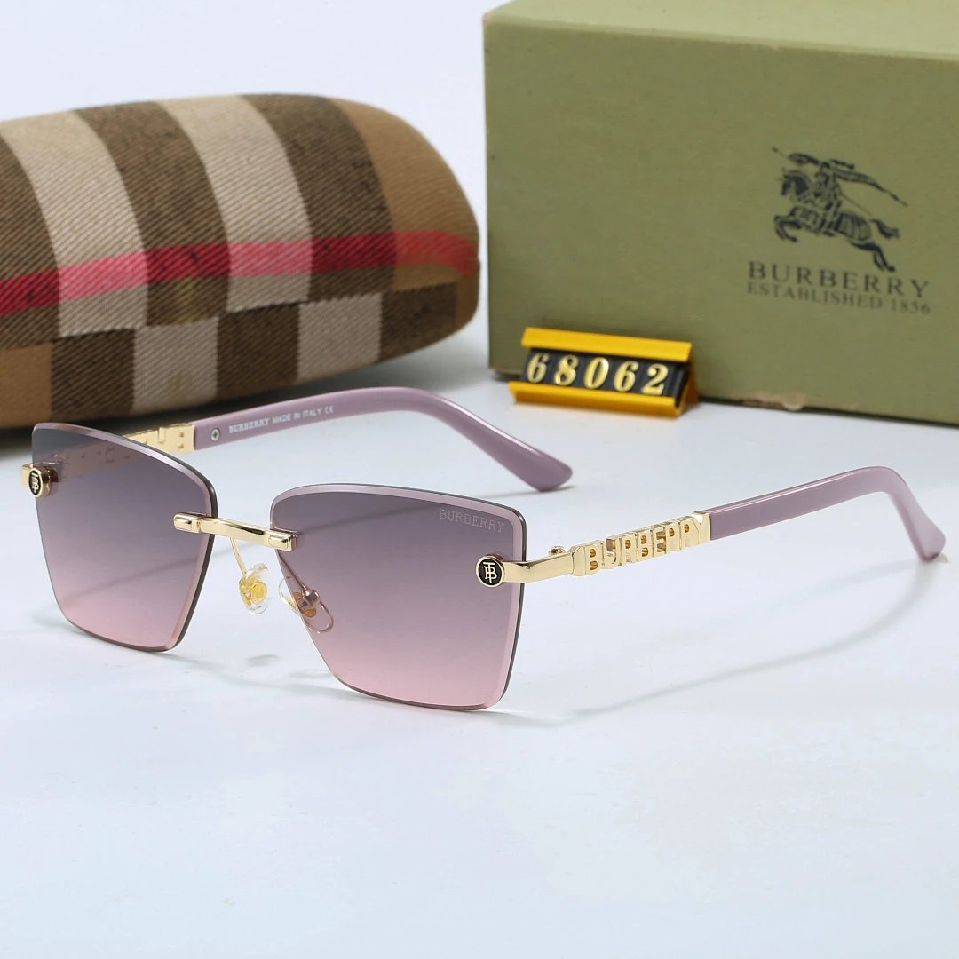 Burberry Tinted Lens Square Sunglasses, Polished Frame Style 07