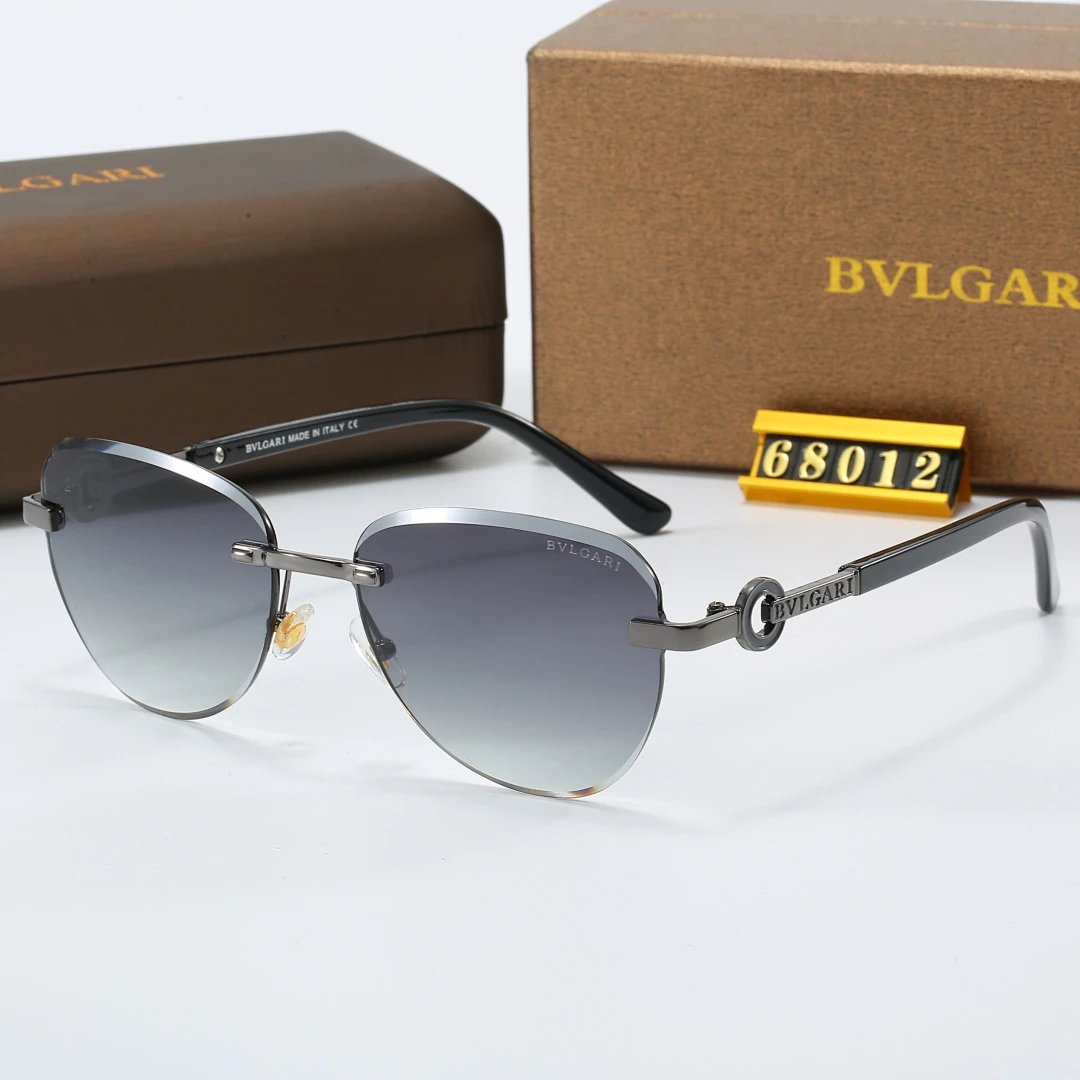 Bvlgari Black Tinted Lens Designer Sunglasses, Polished Frame Style 02