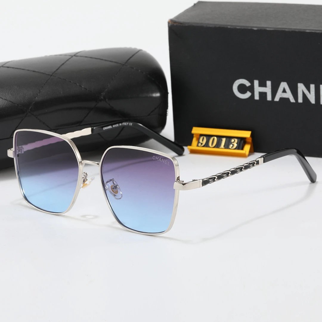 Chanel Black Tinted Lens Square Sunglasses, Polished Frame Style 19
