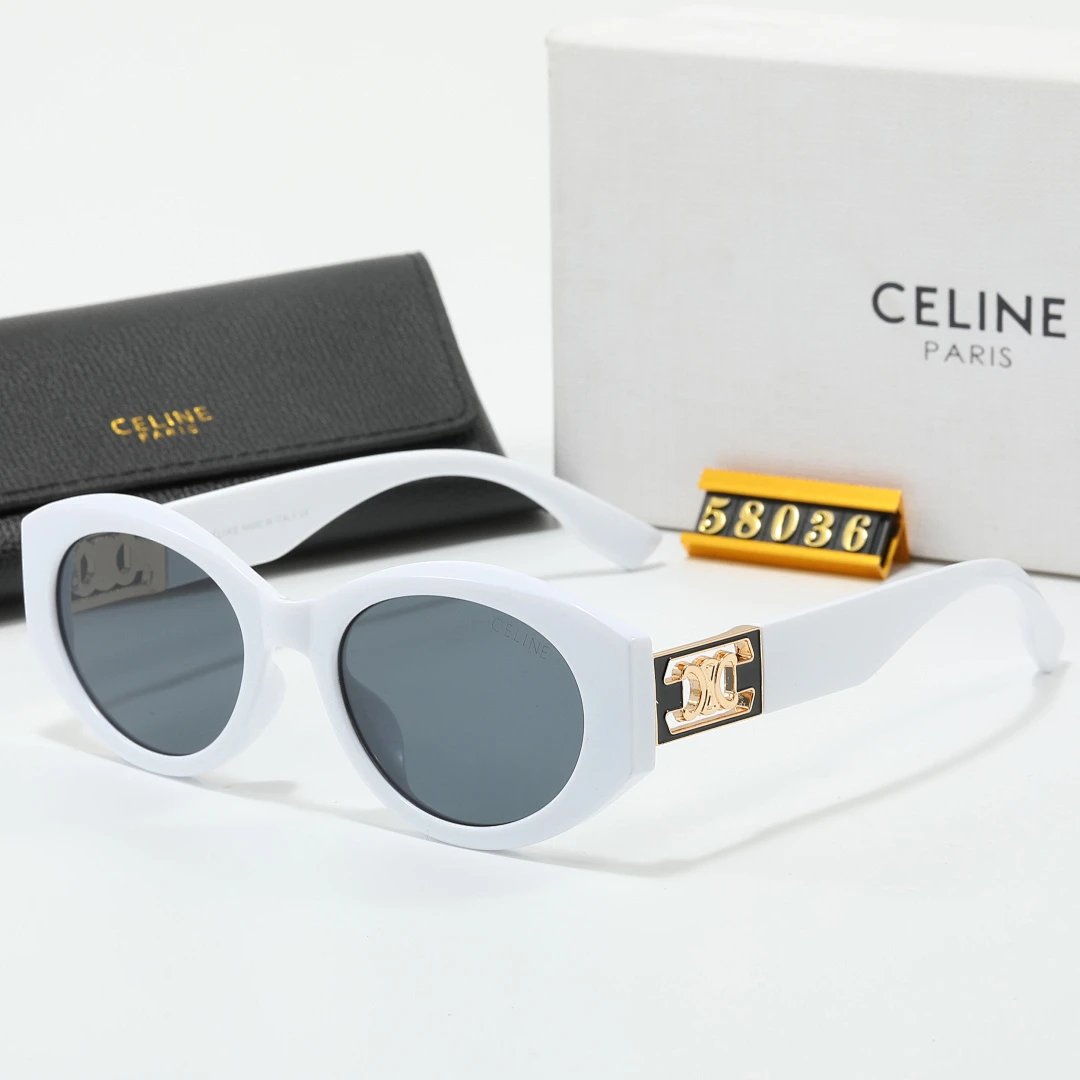 Celine Gray Tinted Lens Square Sunglasses, Polished Frame Style 20