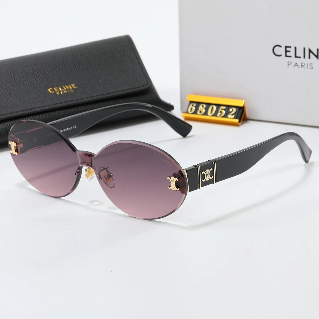 Celine Black Tinted Lens Square Sunglasses, Polished Frame Style 11