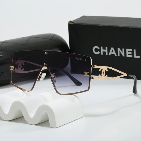 Chanel Black Tinted Lens Square Sunglasses, Polished Frame Style 24