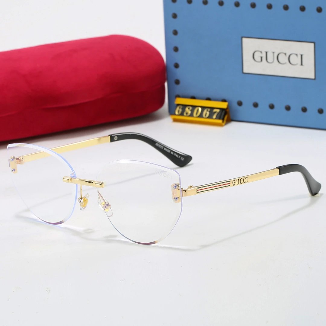 Gucci Tinted Lens Square Sunglasses, Polished Frame Style 28
