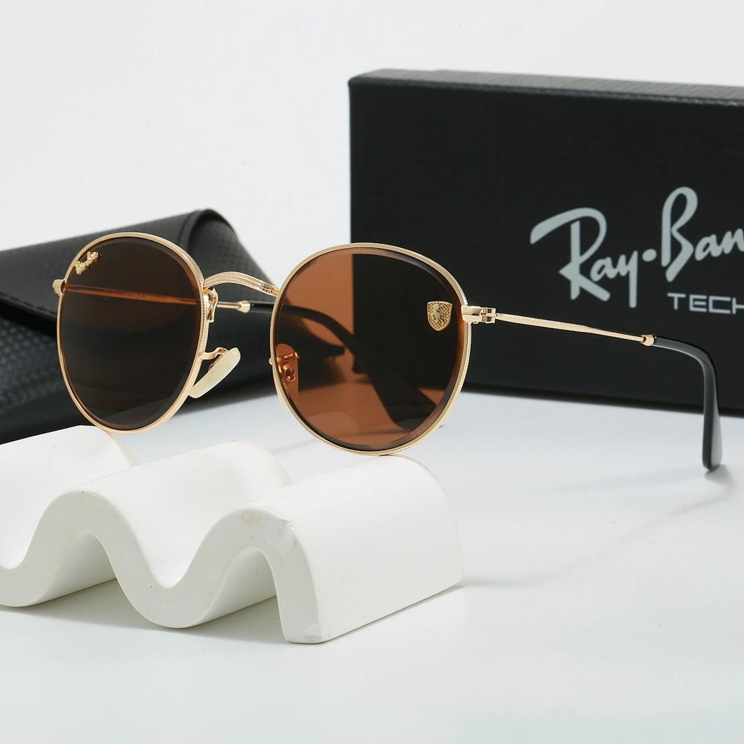Ray-Ban Black Tinted Lens Metal Frame Sunglasses, Classic Style 05