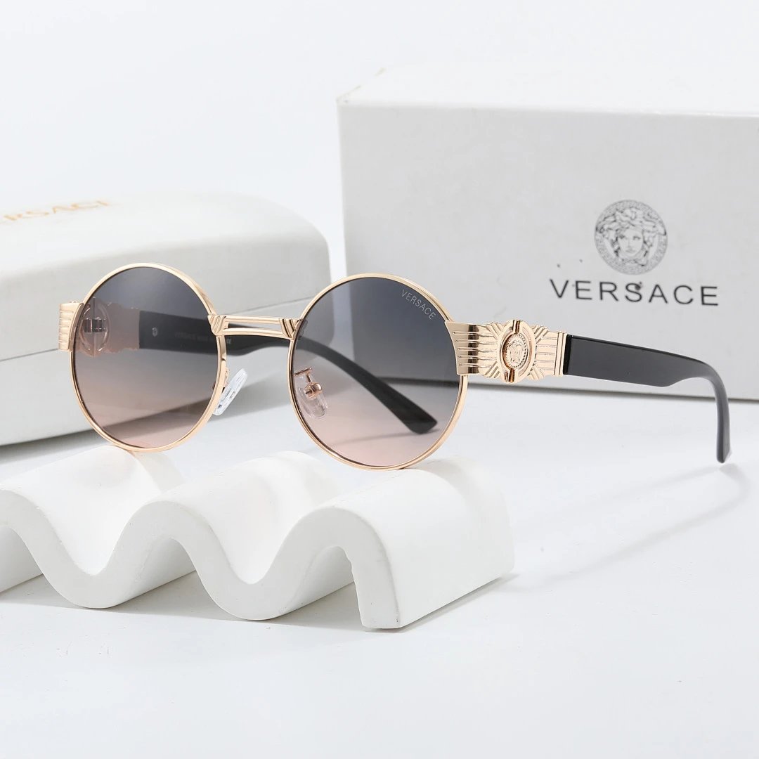 Versace Gray Tinted Lens Square Sunglasses, Polished Frame Style 21