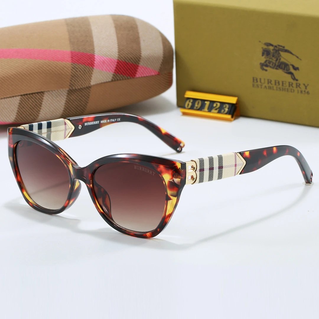 Burberry Brown Tinted Lens Square Sunglasses, Polished Frame Style 16