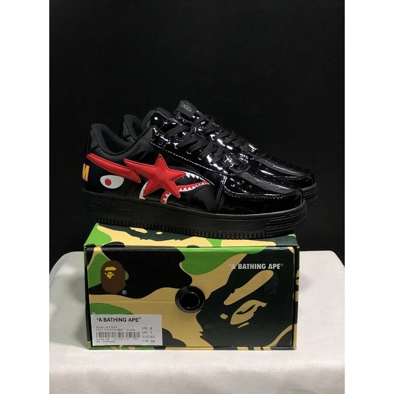 BAPE STA Low Top Sneakers low-top Red - Style 15