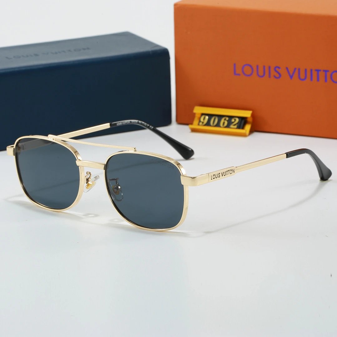 Louis Vuitton Tinted Lens Square Sunglasses, Polished Frame Style 14