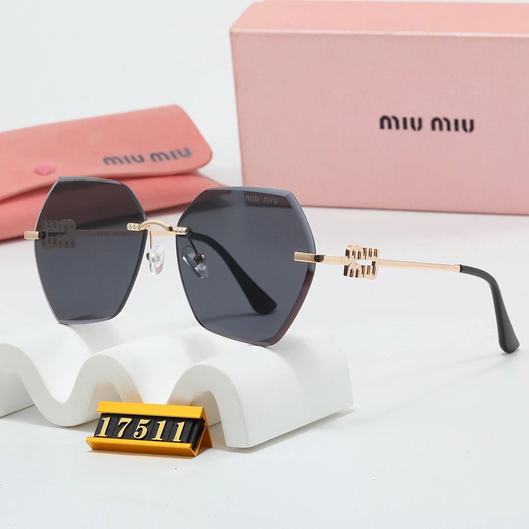 Miu Miu Gray Tinted Lens Square Sunglasses, Polished Frame Style 23
