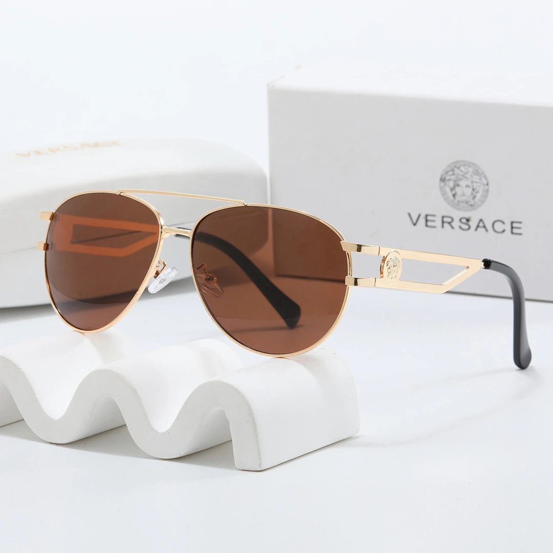Versace Tinted Lens Square Sunglasses, Polished Frame Style 23