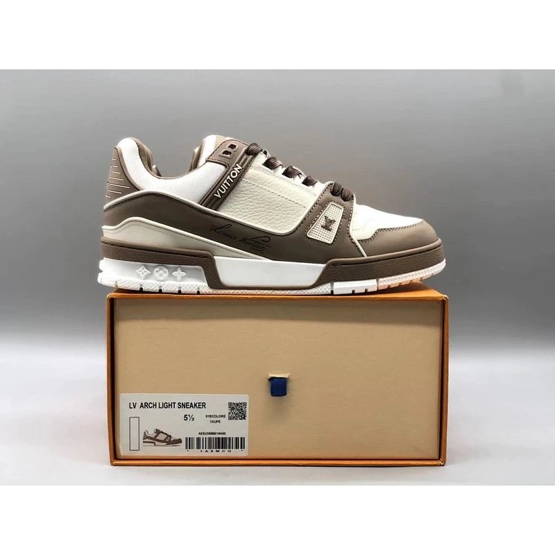 Stake Low Top Sneakers   lace-up Brown - Style 4