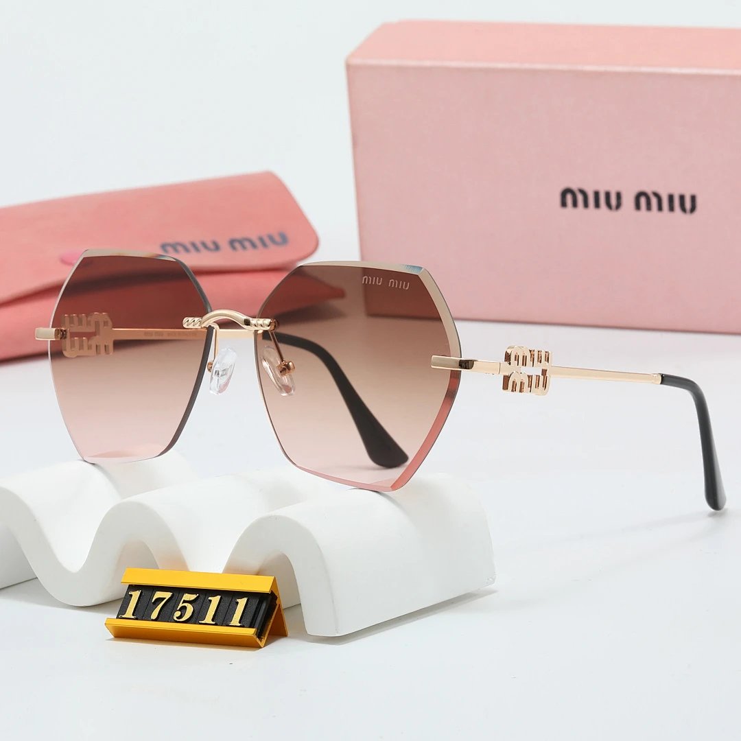 Miu Miu Brown Tinted Lens Square Sunglasses, Polished Frame Style 22