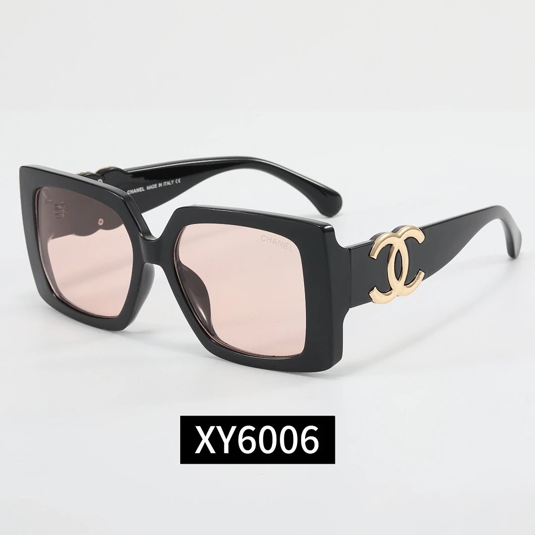 Chanel Black Tinted Lens Square Sunglasses, Polished Frame Style 11