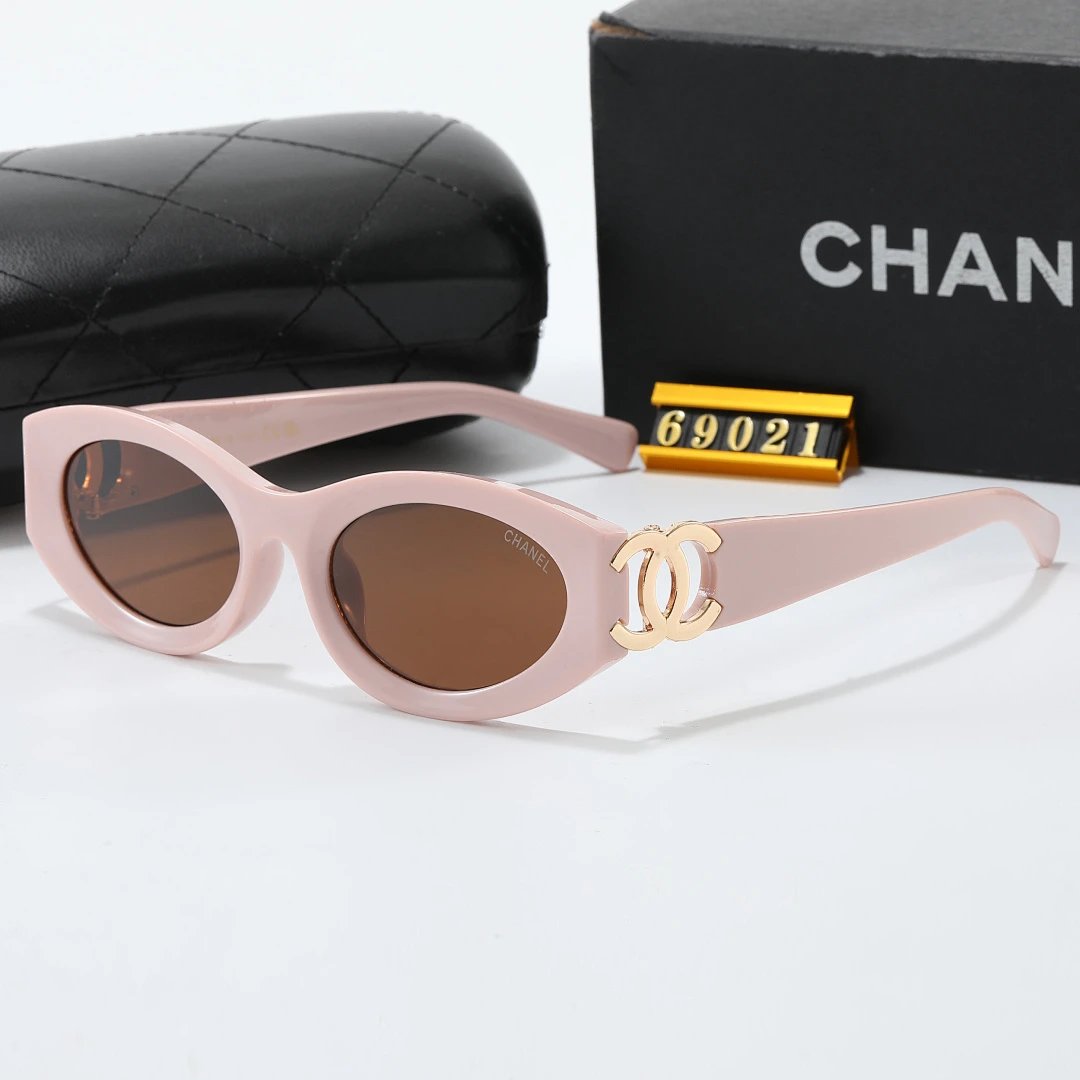 Chanel Black Tinted Lens Square Sunglasses, Polished Frame Style 25