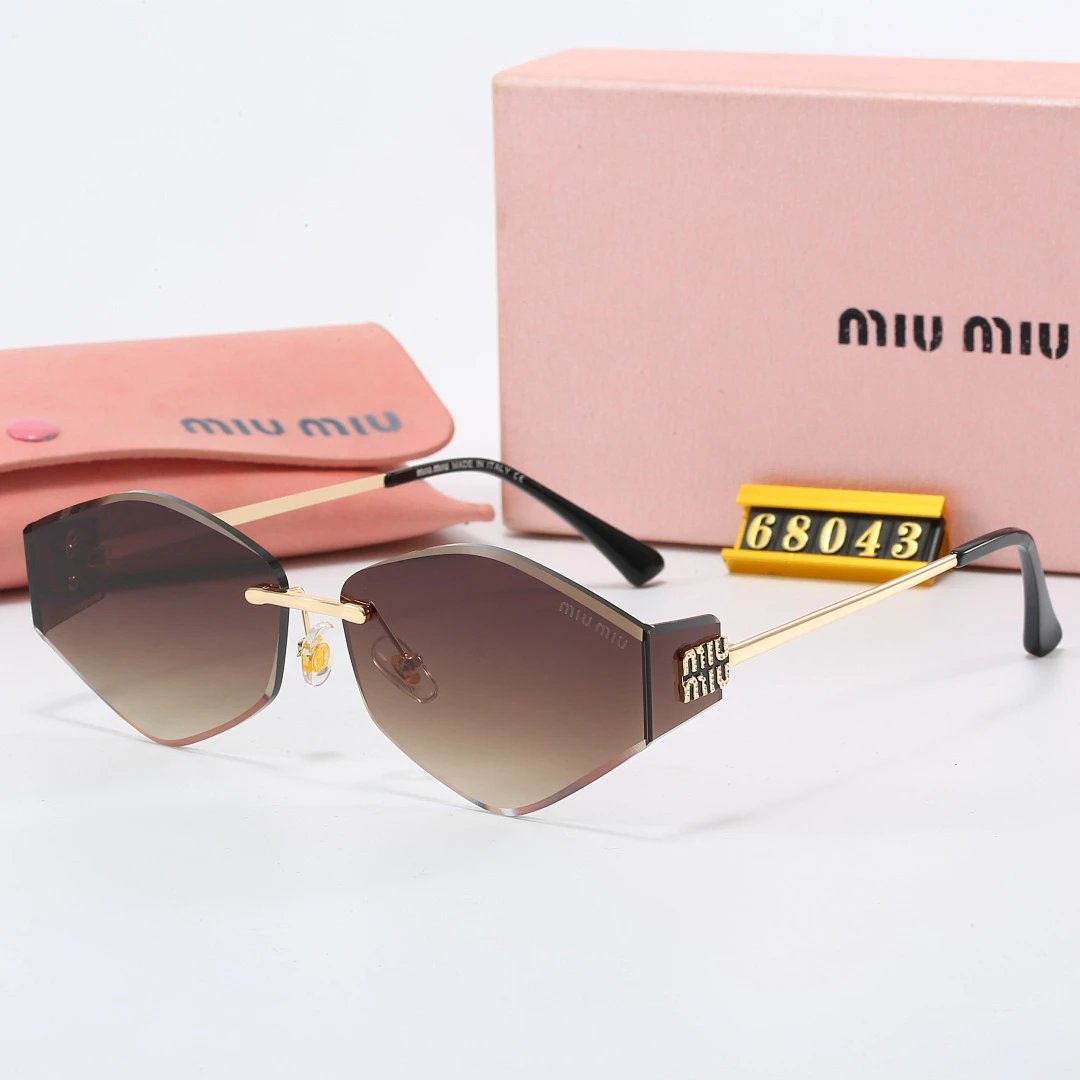 Miu Miu Tinted Lens Square Sunglasses, Polished Frame Style 28