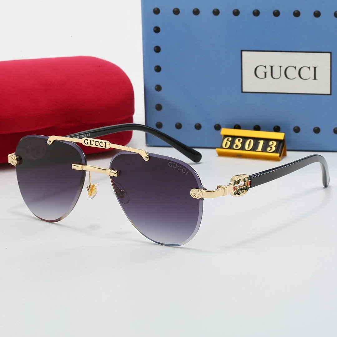 Gucci Tinted Lens Square Sunglasses, Polished Frame Style 03