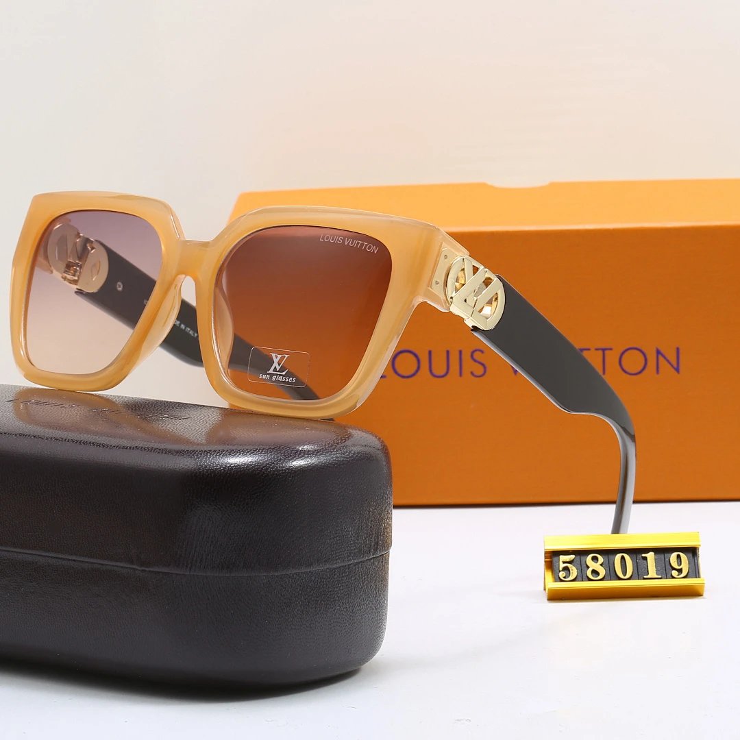 Louis Vuitton Brown Tinted Lens Square Sunglasses, Polished Frame Style 12