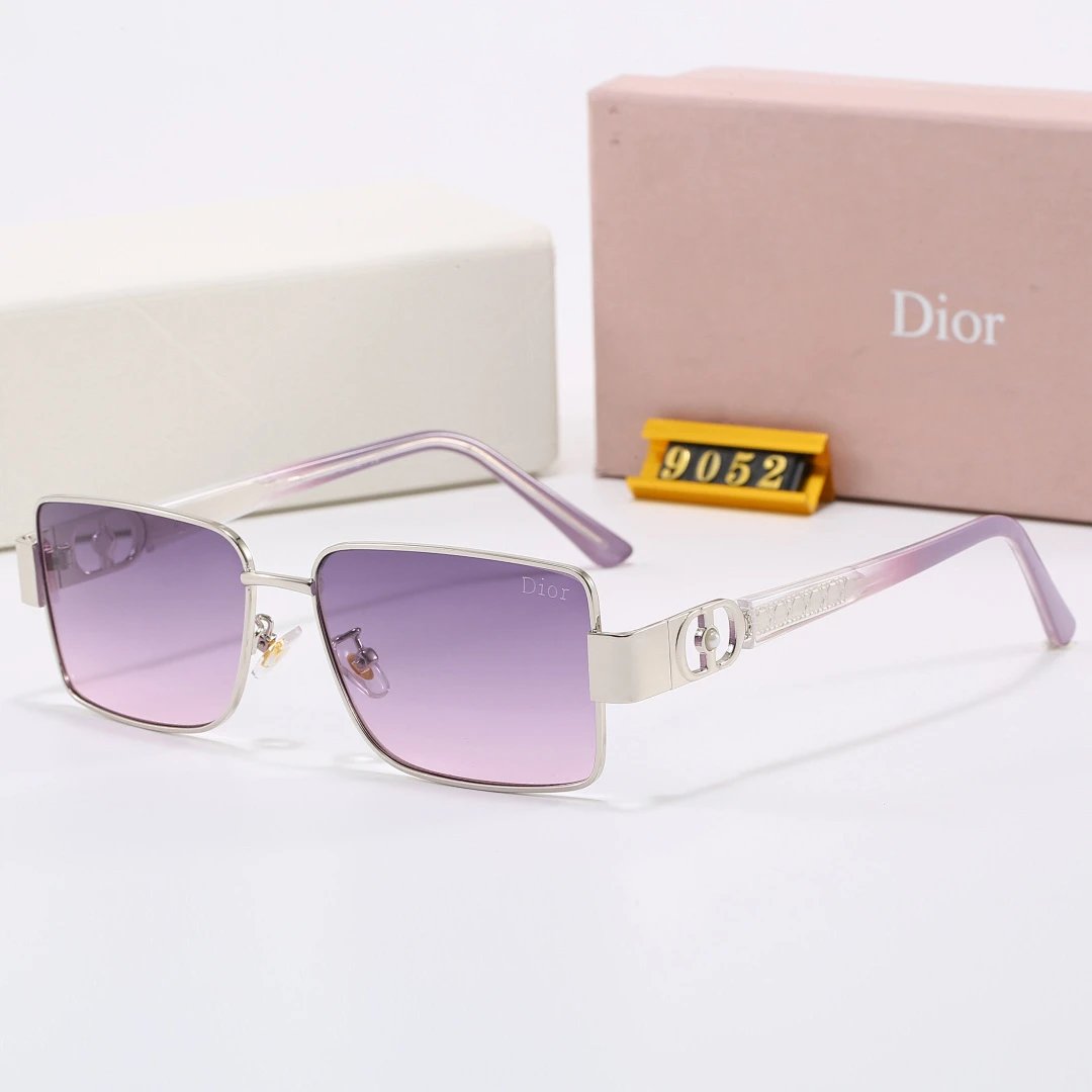 Dior Gray Tinted Lens Square Sunglasses, Polished Frame Style 01
