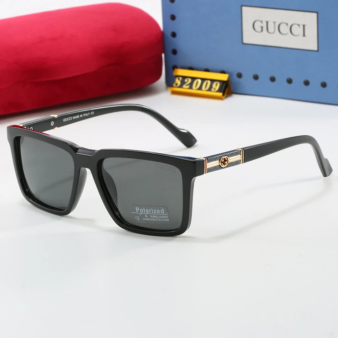 Gucci Tinted Lens Square Sunglasses, Polished Frame Style 08