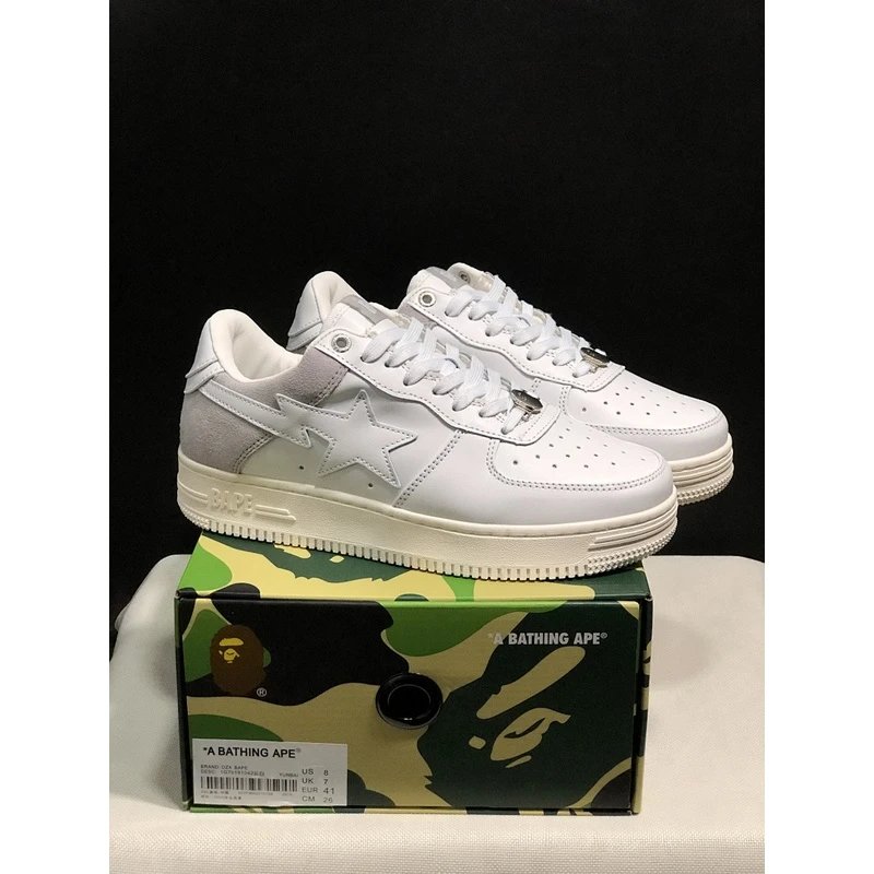 BAPE STA Low Top Sneakers low-top White Grey - Style 5