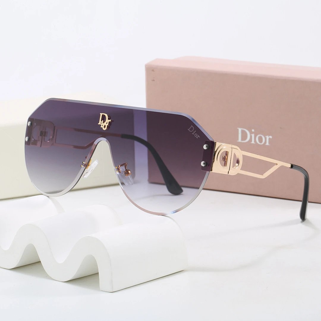 Dior Gray Tinted Lens Square Sunglasses, Polished Frame Style 07
