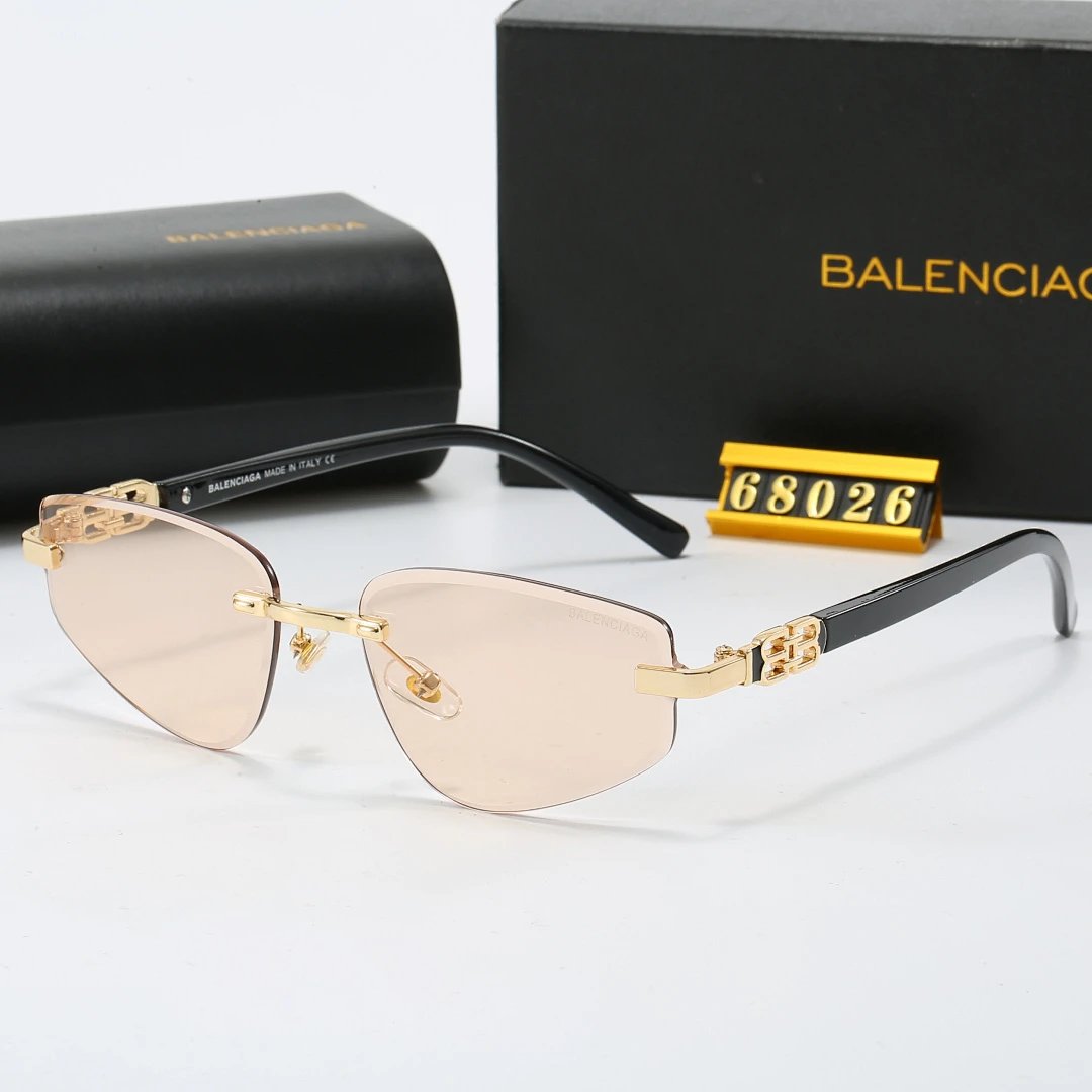 Balenciaga Black Tinted Lens Designer Sunglasses, Polished Frame Style 05