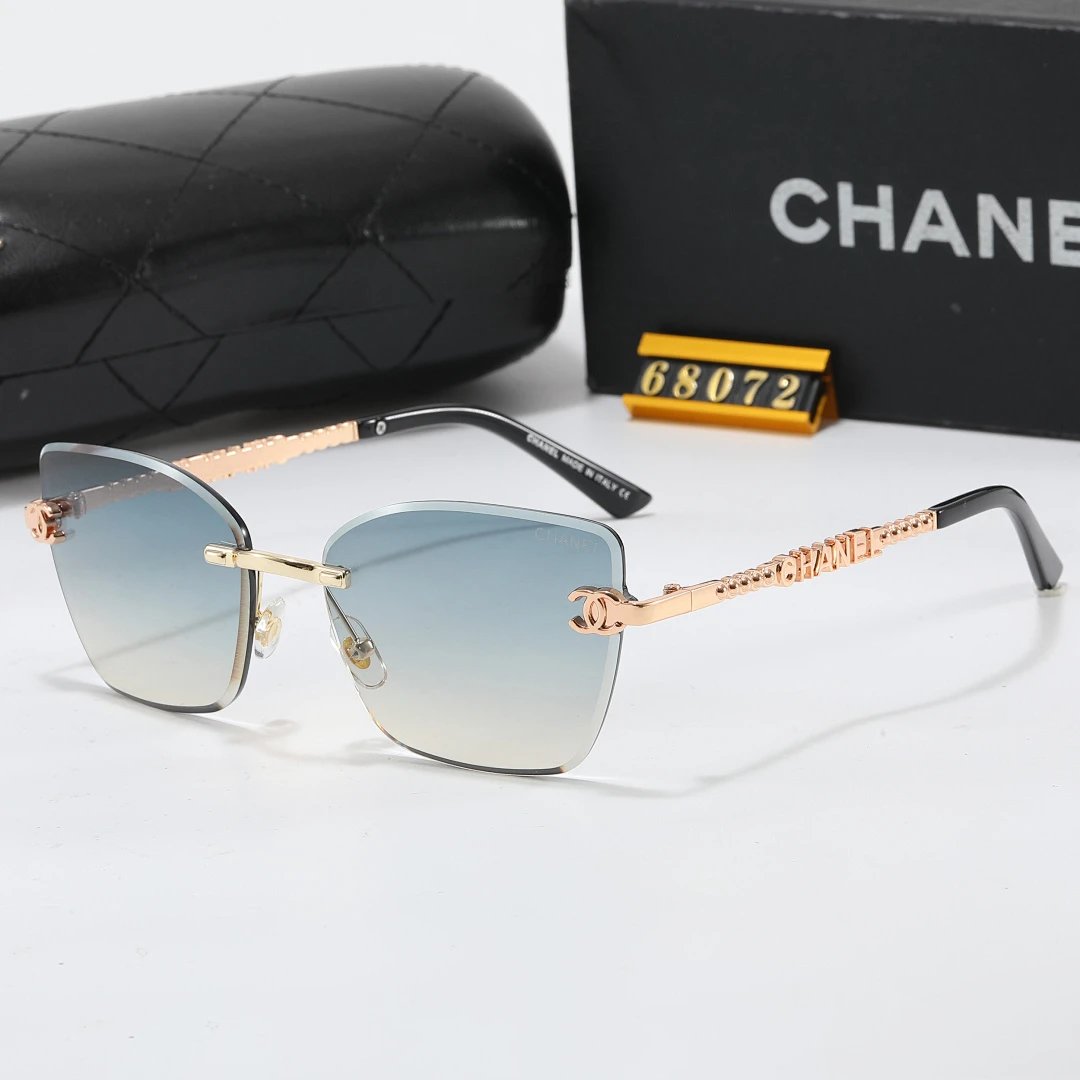 Chanel Black Tinted Lens Square Sunglasses, Polished Frame Style 36