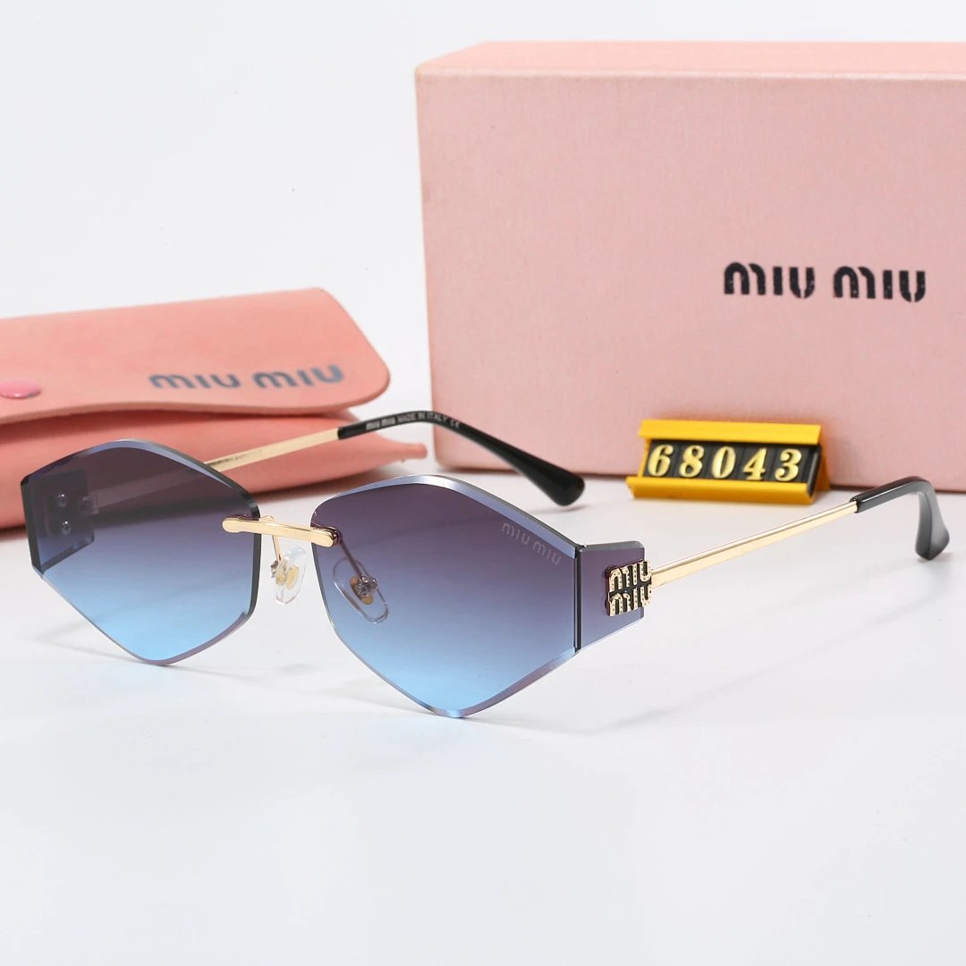 Miu Miu Tinted Lens Square Sunglasses, Polished Frame Style 24