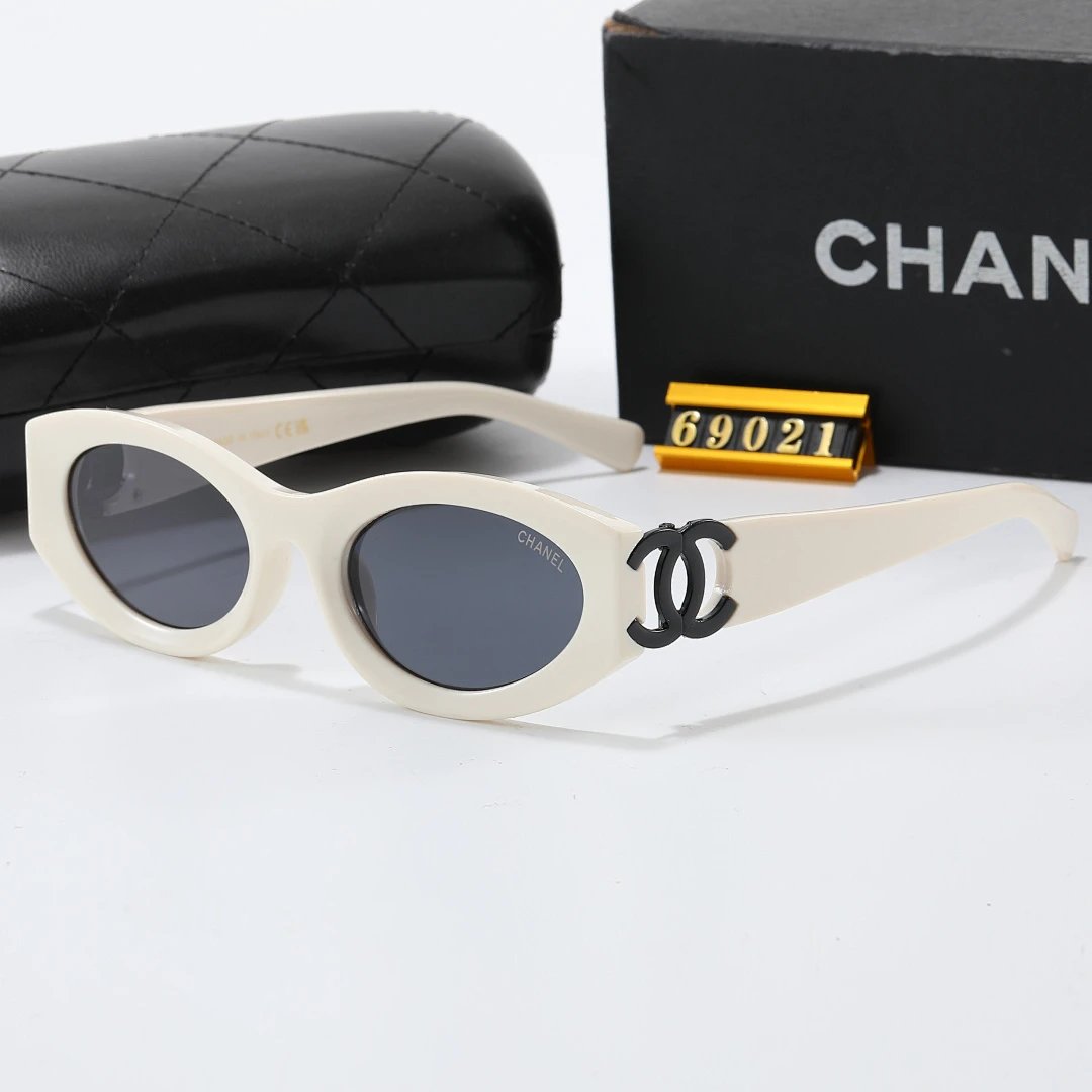 Chanel Black Tinted Lens Square Sunglasses, Polished Frame Style 23