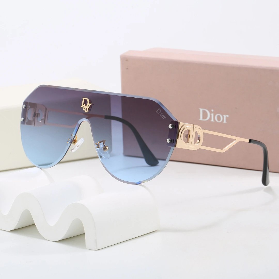 Dior Gray Tinted Lens Square Sunglasses, Polished Frame Style 01