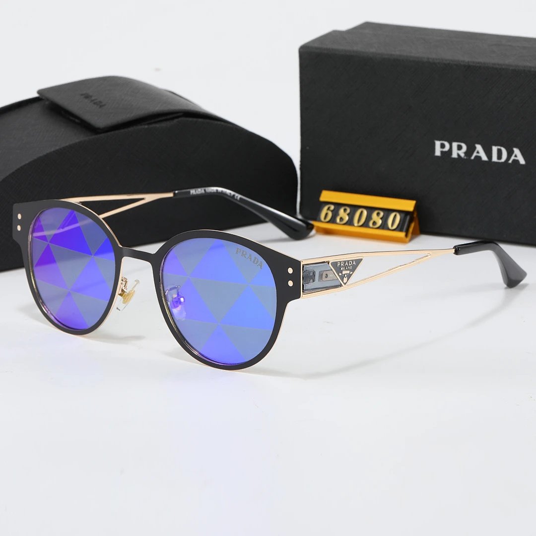 Prada Black Tinted Lens Square Sunglasses, Polished Frame Style 30