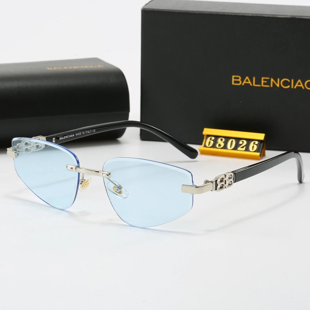 Balenciaga Black Tinted Lens Designer Sunglasses, Polished Frame Style 03