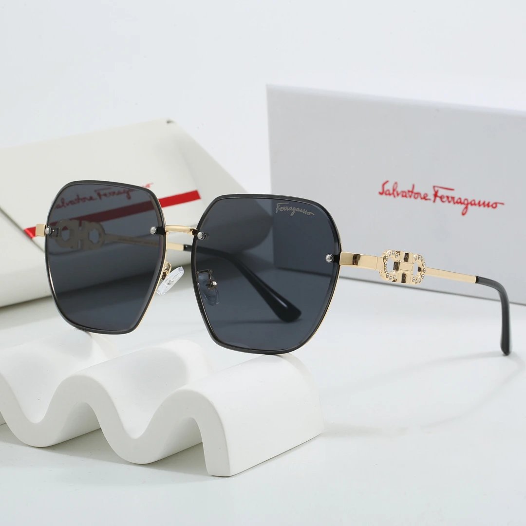 Montblanc Tinted Lens Square Sunglasses, Polished Frame Style 08