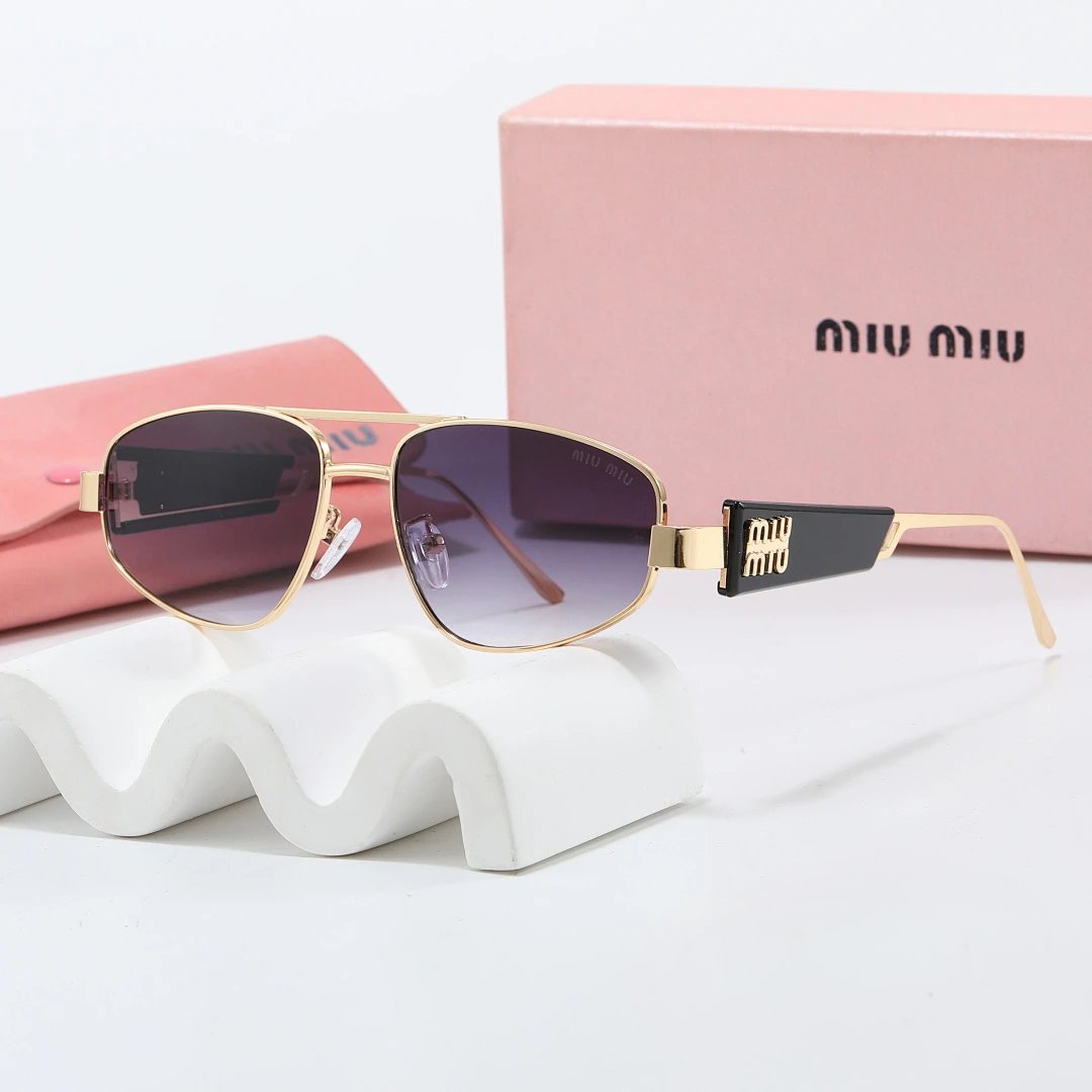 Miu Miu Tinted Lens Square Sunglasses, Polished Frame Style 20