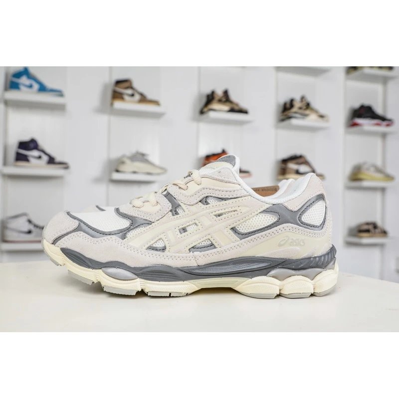 ASICS GEL-NYC Cream Silver Sneakers - Style 4