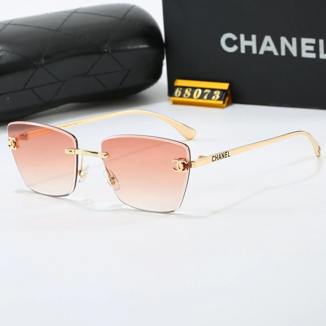 Chanel Black Tinted Lens Square Sunglasses, Polished Frame Style 12