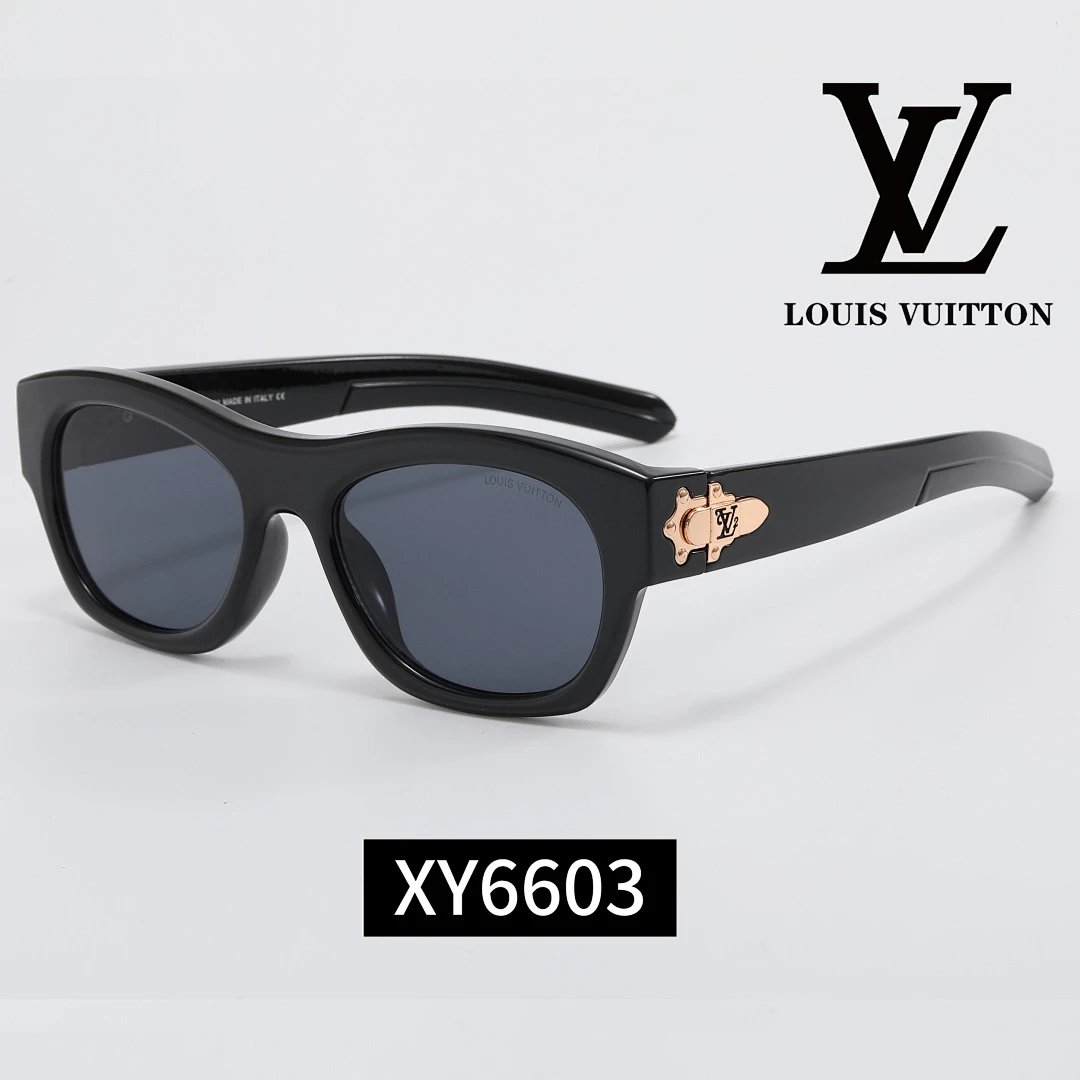 Louis Vuitton Black Tinted Lens Square Sunglasses, Polished Frame Style 26