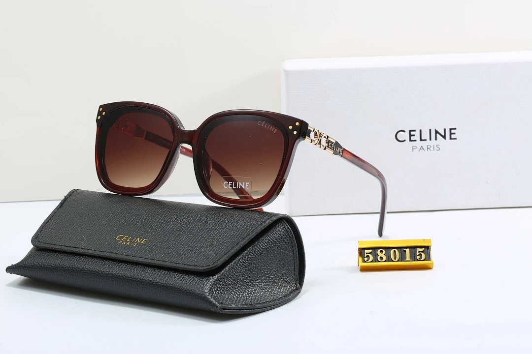 Celine Black Tinted Lens Designer Sunglasses, Polished Frame Style 12
