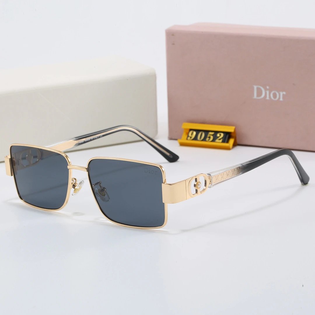 Dior Gray Tinted Lens Square Sunglasses, Polished Frame Style 07