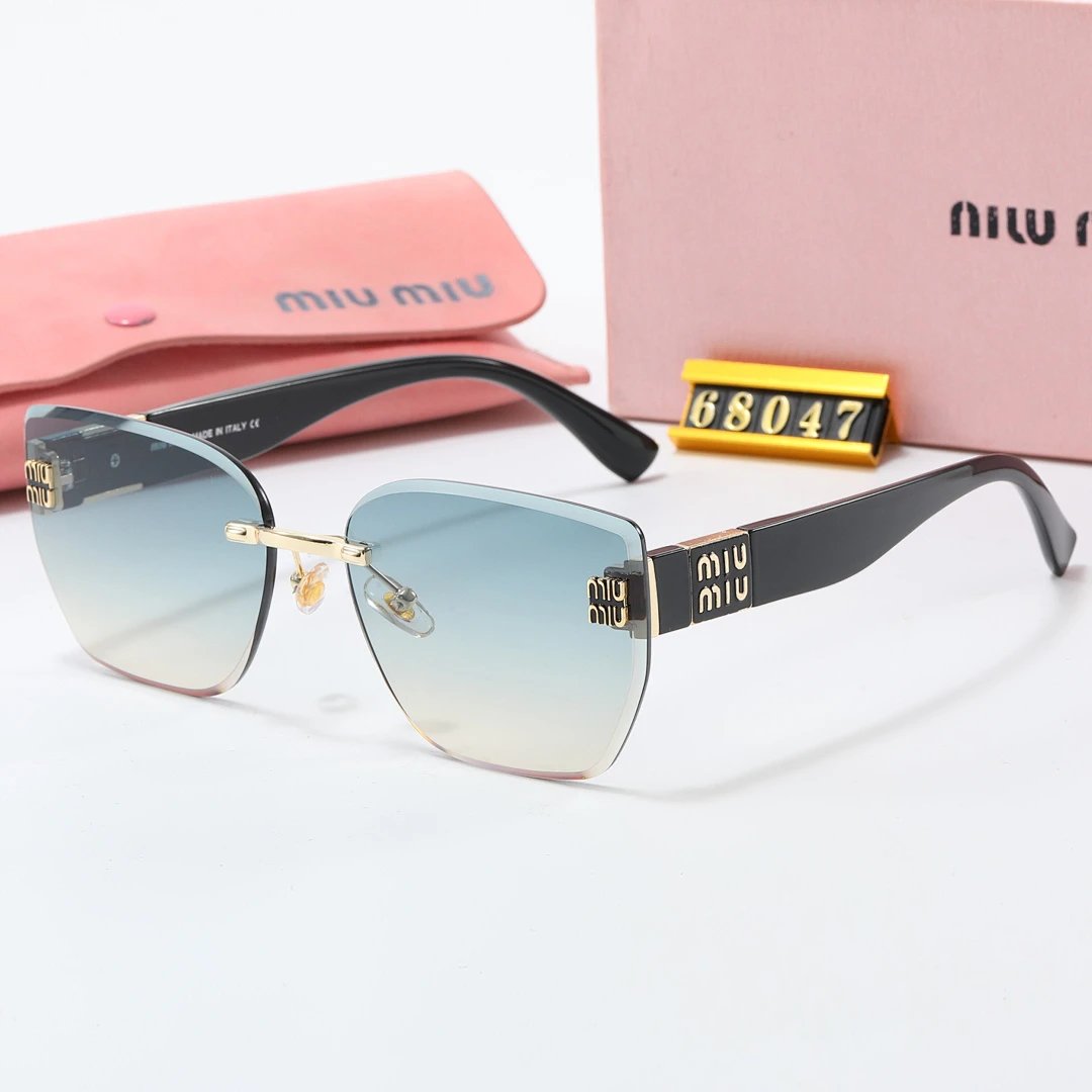 Miu Miu Tinted Lens Square Sunglasses, Polished Frame Style 29