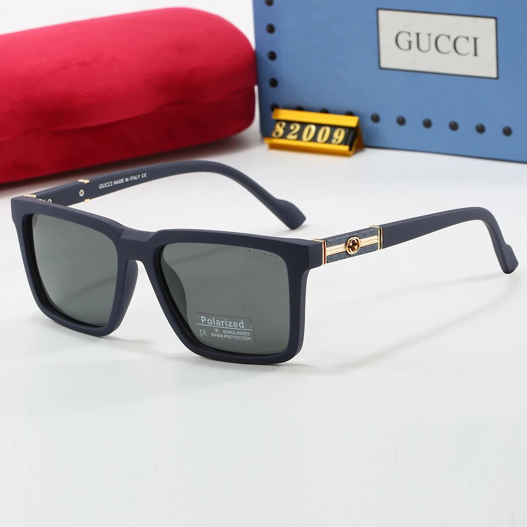 Gucci Tinted Lens Square Sunglasses, Polished Frame Style 12