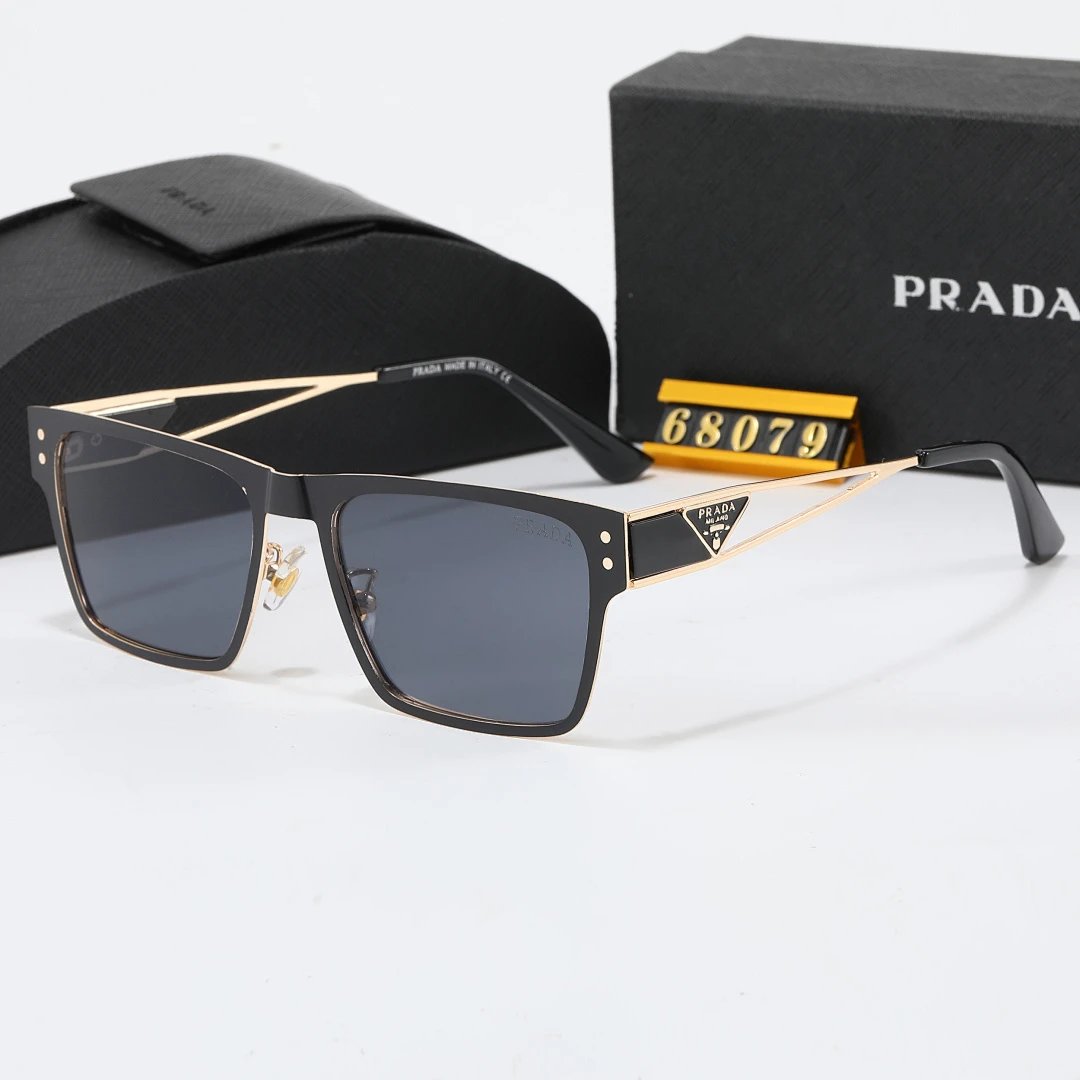 Prada Black Tinted Lens Designer Sunglasses, Polished Frame Style 04