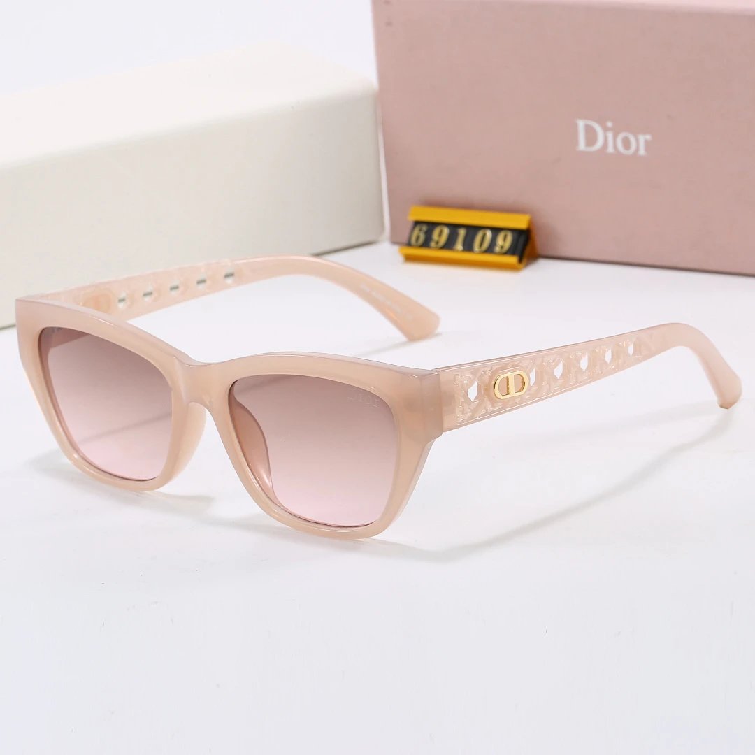 Dior Brown Tinted Lens Square Sunglasses, Polished Frame Style 15