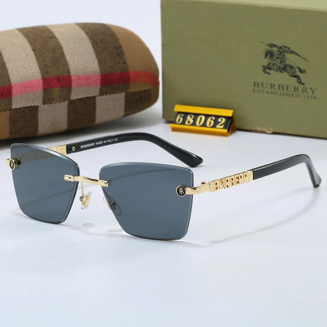Burberry Tinted Lens Square Sunglasses, Polished Frame Style 04
