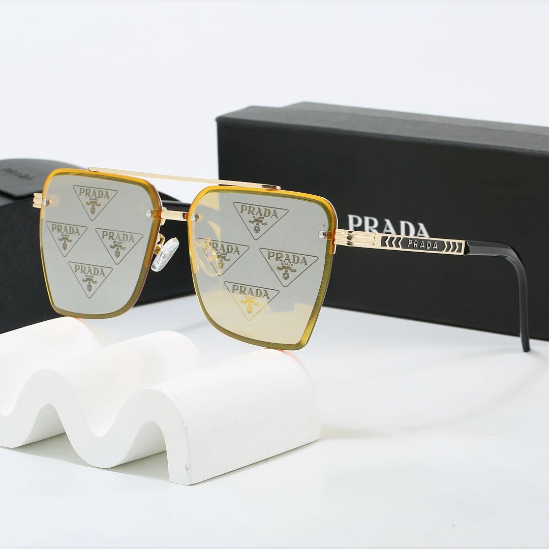 Prada Black Tinted Lens Designer Sunglasses, Polished Frame Style 02