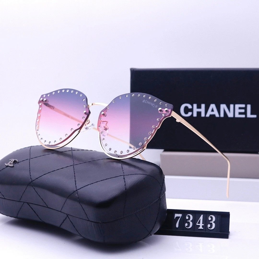 Chanel Black Tinted Lens Square Sunglasses, Polished Frame Style 16