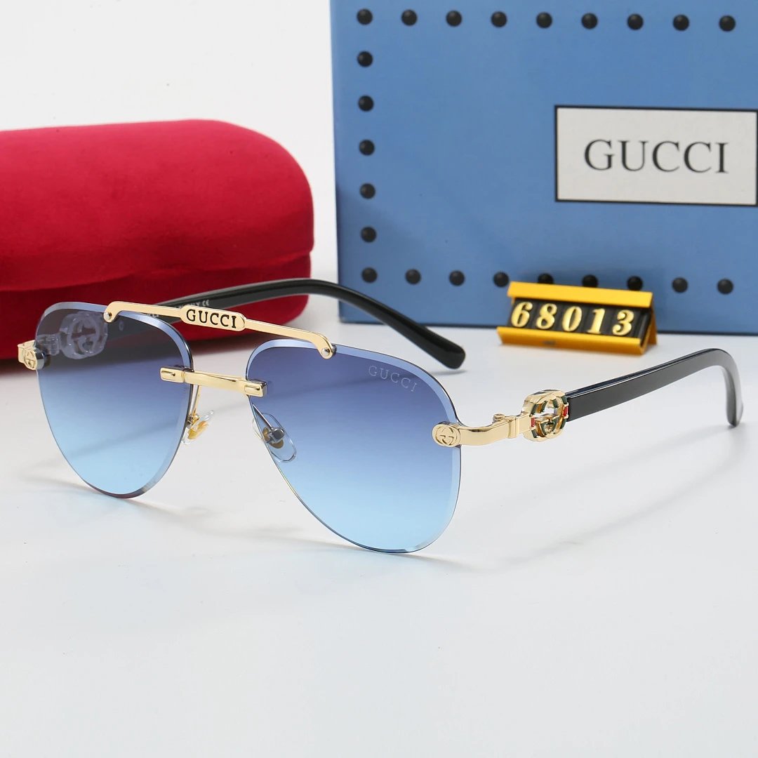 Gucci Tinted Lens Square Sunglasses, Polished Frame Style 02